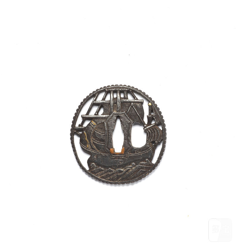 意大利家族收藏 | TSUBA NANBAN EN FER - 图2